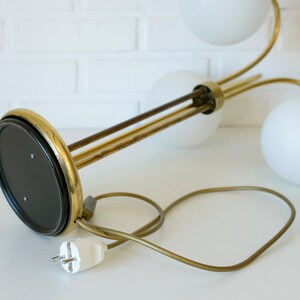 Elegant Vintage Floor Lamp / Gold Desk Light Fixture / Hollywood Regency / MCM Table Lamp image 10