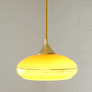 Art Deco / Antike Lampe / Pendelleuchte / Neu gestaltete Deckenleuchte / Hängelampen / mundgeblasenes Glas Bild 1