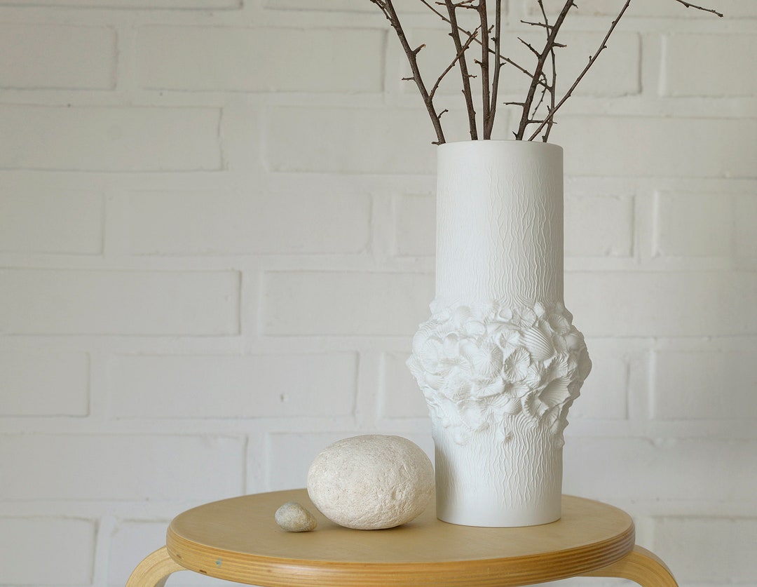 Vintage White Porcelain Vase / Floor Pampas Grass Vase / Flower Vase / Kaiser Germany 1960s Etsy