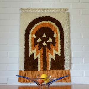 Large Vintage Tapestry / Wall Hanging Decor / Boho Home Decor / Mid Century Modern / Woven Wall Rug
