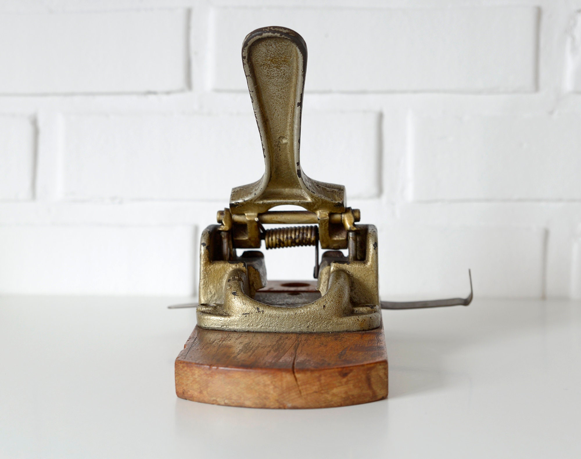 Vintage Paper Puncher from 40s / Rustic Office Decor Etsy