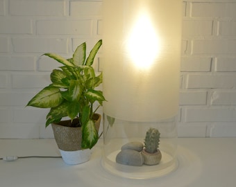 Vintage Space Age Floor Lamp: Acrylic Glass, Mid Century Modern, Yugoslavia
