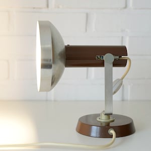 Vintage Desk Lamp / Minimalist Industrial Adjustable MCM Light Fixture / Made in Yugoslavia in the 1960&#39;s