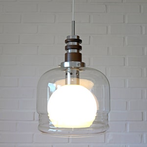 Hanglamp / MCM Lighting / Vintage hanglamp / Mid Century Modern / Plafondlamp / Glazen armatuur / Joegoslavië 1970 / Retro