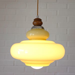 Retro Hanging Lamp / Caramel Glass Chandelier / Vintage Pendant Lamp ...