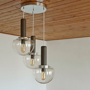 MCM Hanglamp / Space Age / Plafondlamp / Accentlamp / Joegoslavië 1980&#39;s / Vintage Kroonluchter / Mid Century Modern / Lichtarmatuur