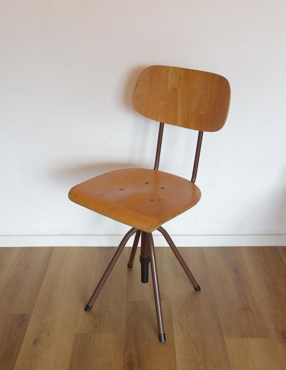 Vintage Office Chair / Mid Century Desk Chair / Adjustable