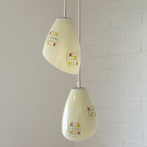 Vintage Hand Blown Glass Pendant Light: Cascade Tulip Hanging Lamp