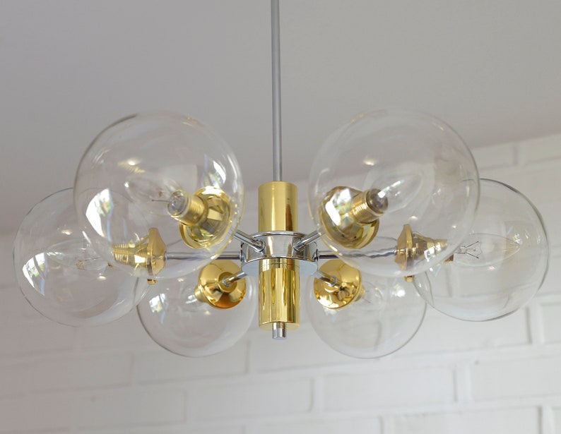 Vintage Redesign Pendant Light / Accent Lamp / Sputnik Chandelier / Mid Century Modern / Ceiling Light 画像 7