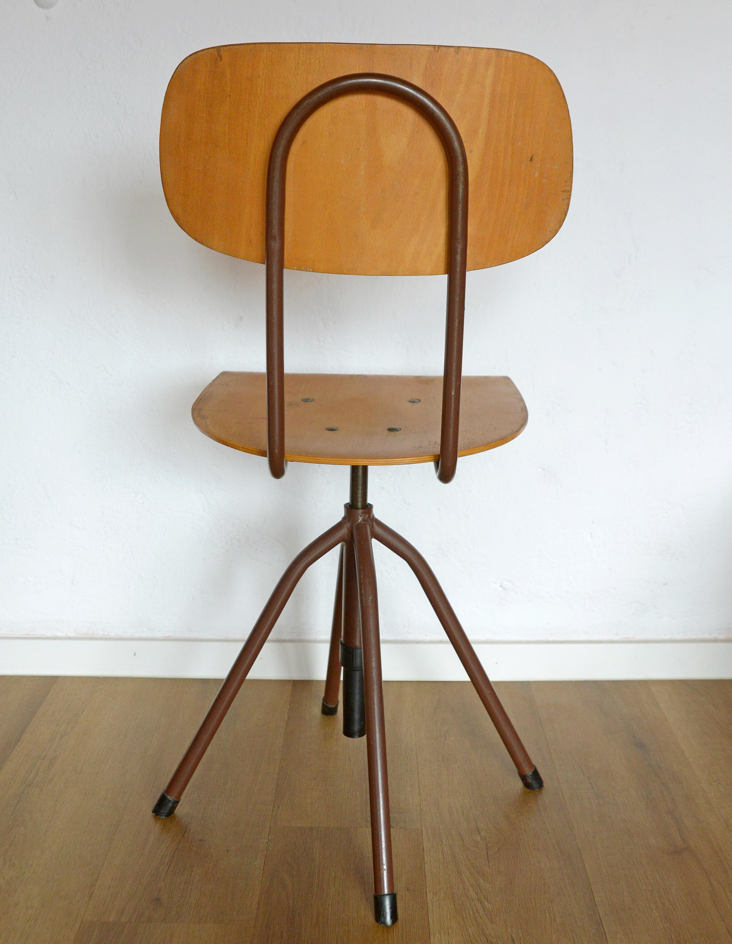 Vintage Office Chair / Mid Century Desk Chair / Adjustable