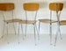 Set of 4 Vintage Elegant Dining Chairs / Space Age Furniture / Mid Century Modern / Made in Italy 1950s 