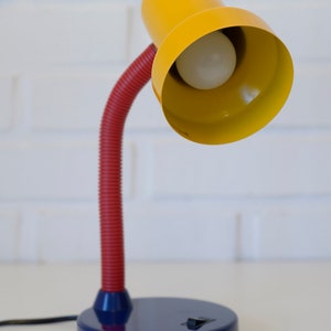 Vintage Desk Lamp / Colorful Memphis Style / Pop Art Table Light image 4