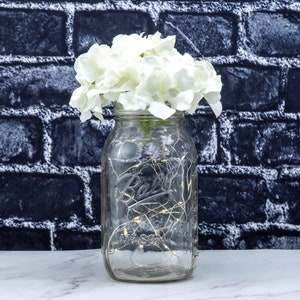 Fairie Light Mason Jar Centerpieces, Wedding Decor, Event Centerpieces, Mason jars with lights, Farmhouse Decor