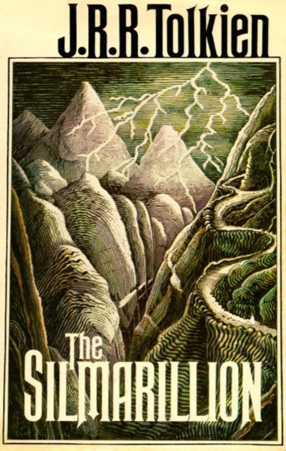 J.R.R. Tolkien's The Silmarillion Wooden Book Cover Print | Etsy