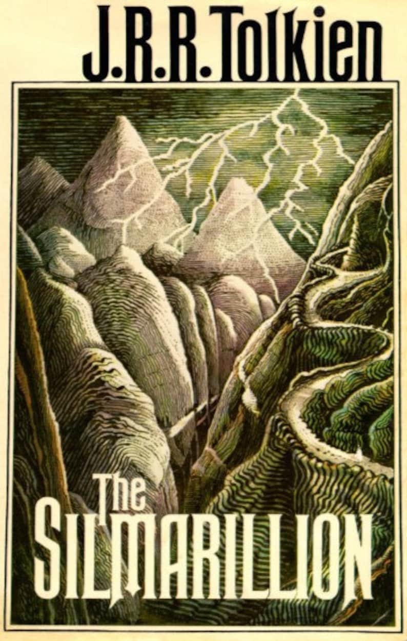 J.R.R. Tolkien's The Silmarillion Wooden Book Cover Wall image 0