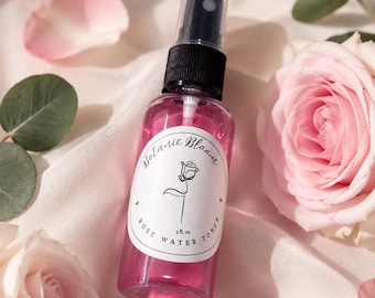 Rose Water Facial Toner Mist, Hydrating Natural Skincare Spray