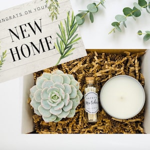 House Warming Gifts, New Home Gift, New Home Card, Happy New Home, Home Sweet Home, Succulent Gift Box, Care PackageFREE SHIPPING Bild 1
