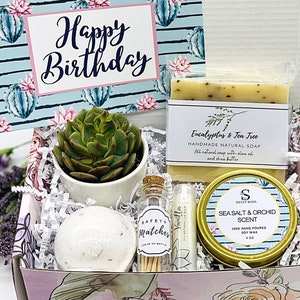 Happy Birthday Gift, Succulent Gift Box - Missing You - Friendship Gift Box - Care Package - Thinking of You Gift -FREE SHIPPING