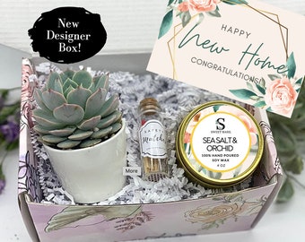 House Warming Gifts, New Home Gift, New Home Card, Happy New Home, Home Sweet Home, Succulent Gift Box, Care Package FREE SHIPPING