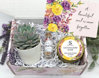 Condolence Gift Box - Succulent Gift box - Care Package - Death of Mom, Parent, Condolences, Mourning, Grieving, Passing, Sympathy Gift