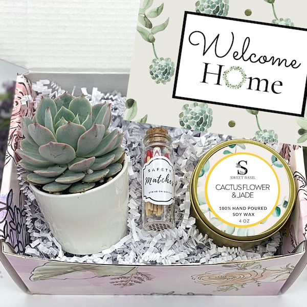 House Warming Gifts, New Home Gift, New Home Card, Happy New Home, Home Sweet Home, Succulent Gift Box, Care PackageFREE SHIPPING