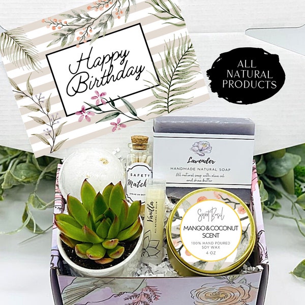 Happy Birthday Gift - Succulent Gift Box - Missing You - Friendship Gift Box - Care Package - Thinking of You Gift - Gift for Her