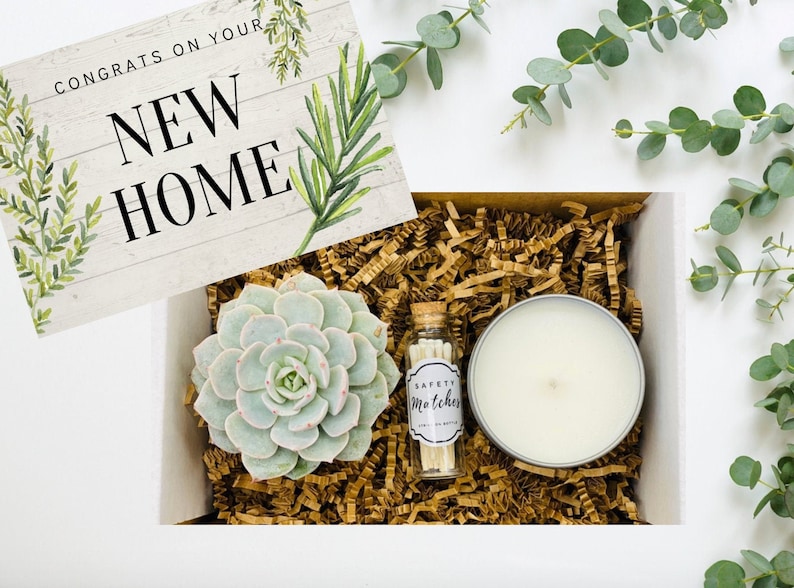 House Warming Gifts, New Home Gift, New Home Card, Happy New Home, Home Sweet Home, Succulent Gift Box, Care PackageFREE SHIPPING Bild 1