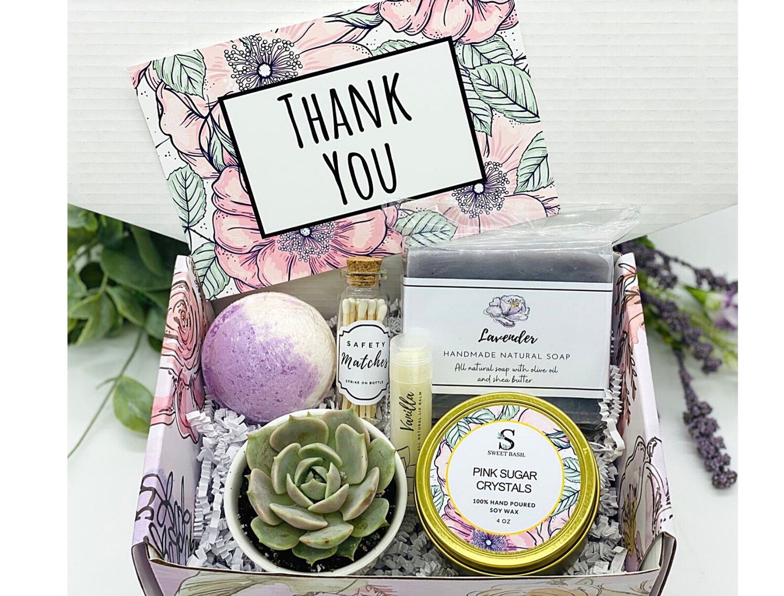 Thank You Gift Box Candle Gift Box Friendship Gift Gift for Etsy