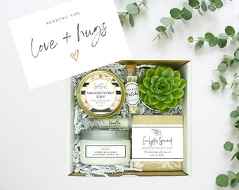 Thinking of You - Succulent Gift Box - Missing You - Friendship Gift Box - Thinking of You Gift - Spa Gift Box - Spa Gift Set