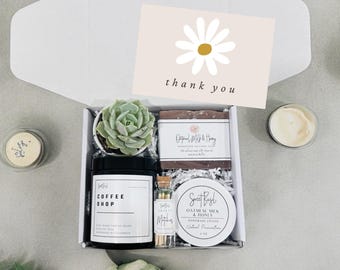 Thank You Gift Box: Succulent, Soy Candle & Natural Soap