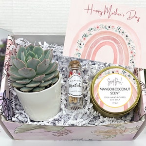 Mother’s Day Gift Box, Candle Gift Box, Succulent Gift Box, Friendship Gift, Birthday Gift Box, Gift for Her, Care Package, FREE SHIPPING