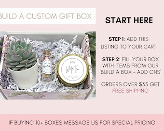 Build A Box - START HERE! - Build A Custom Care Package For Women - Gift Box For Her - Birthday - Get Well - Sympathy - Self-Care