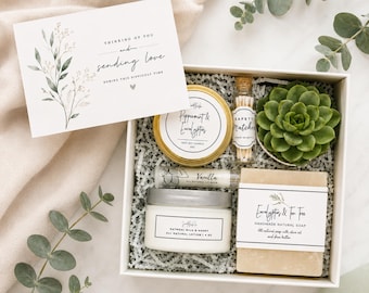 Thinking of You Gift Box | Candle, Soap, Succulent, Lip Balm, Lotion