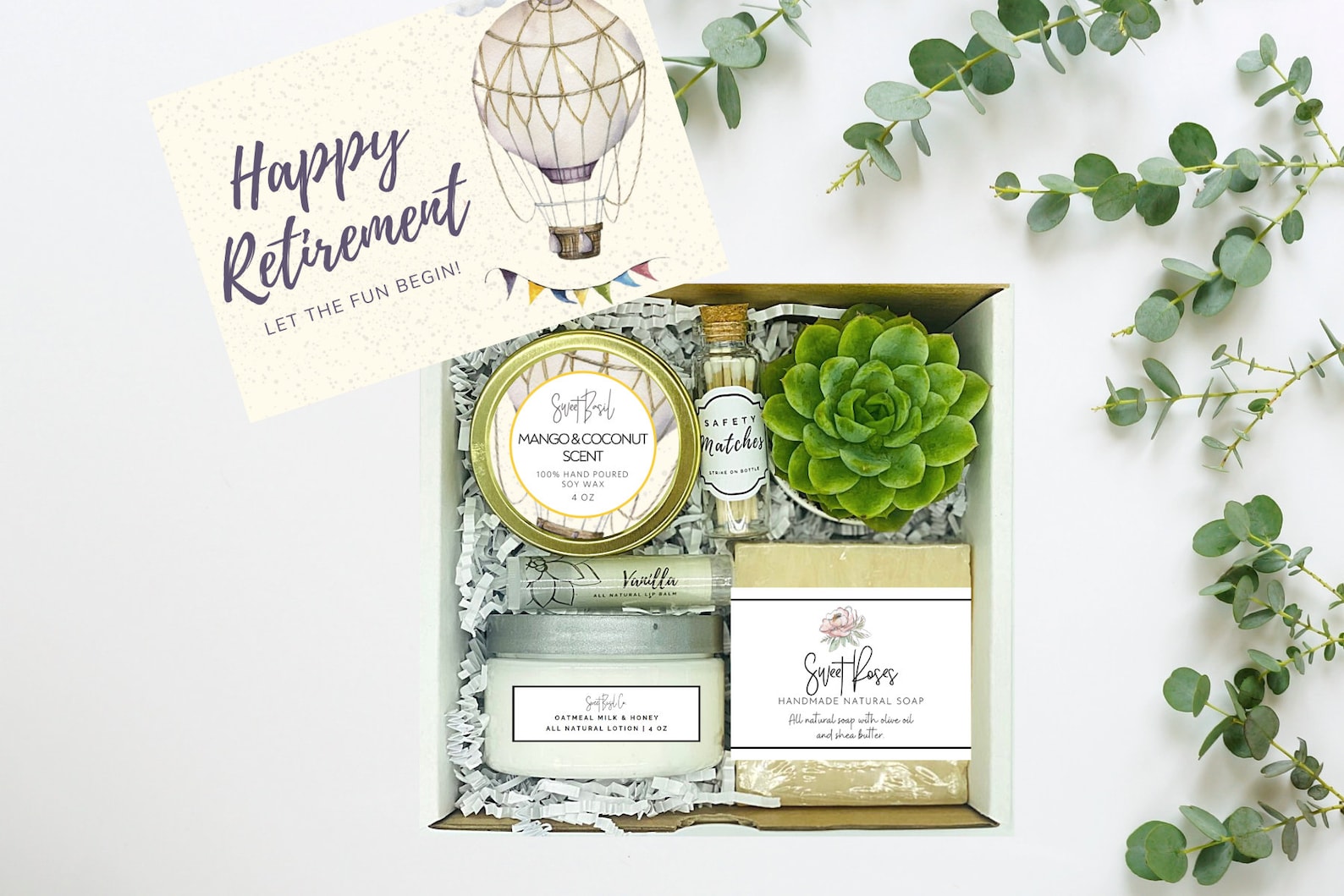 Happy Retirement Gift Box Retirement Gift Box Spa Gift Box Etsy