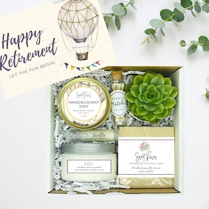 Happy Retirement Gift Box - Retirement Gift Box - Spa Gift Box - Retirement Gift for Men - Retirement Gift for Women - Retirement Gifts