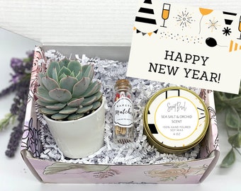 Happy New Year Gift Box - New Year Gift for Friend - New Years Self Care Box - Coworker Gift Box - 2023 New Years Gift Box - New Year Gift