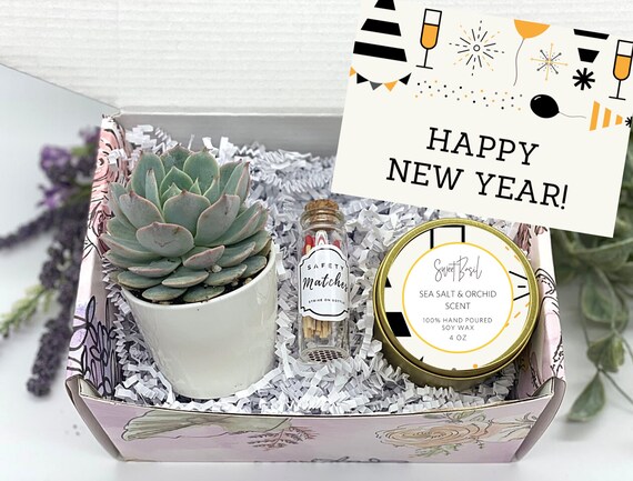 Happy New Year Gift Box New Year Gift for Friend New Years Self Care Box Coworker Gift Box 2023 New Years Gift Box New Year Gift Etsy