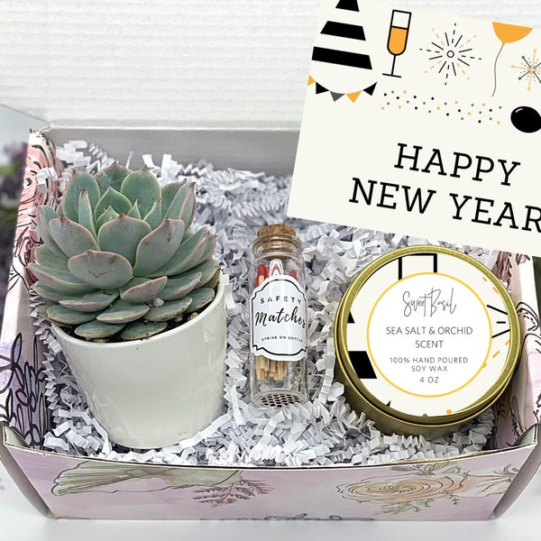 Happy New Year Gift Box - New Year Gift for Friend - New Years Self Care Box - Coworker Gift Box - 2023 New Years Gift Box - New Year Gift