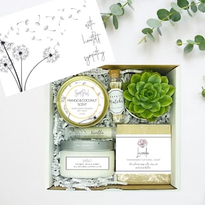 Sympathy Gift Box – Succulent, Candle & Spa Set