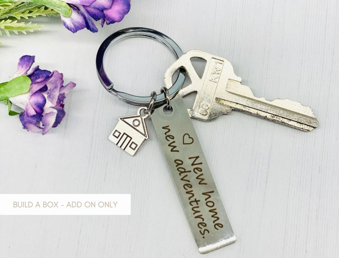 Rectangle Keychain Build New Home New Adventure Keychain: Build A Box Add-on - Etsy