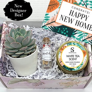 House Warming Gifts, New Home Gift, New Home Card, Happy New Home, Home Sweet Home, Succulent Gift Box, Care PackageFREE SHIPPING Bild 1