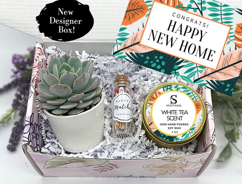 House Warming Gifts, New Home Gift, New Home Card, Happy New Home, Home Sweet Home, Succulent Gift Box, Care PackageFREE SHIPPING image 1