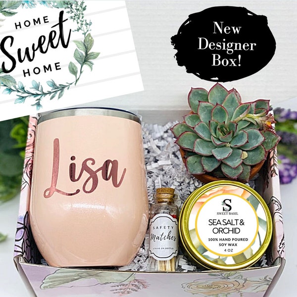 House Warming Gifts, New Home Gift, New Home Card, Happy New Home, Home Sweet Home, Succulent Gift Box, Care Package, FREE SHIPPING