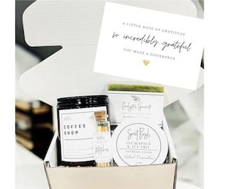 Employee Appreciation Gift Box, Candle, Soap, Lotion, Matches Set