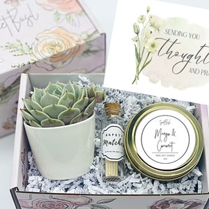 Condolence Gift Box - Succulent Gift box - Care Package - Death of Mom, Parent, Condolences, Mourning, Grieving, Passing, Sympathy Gift