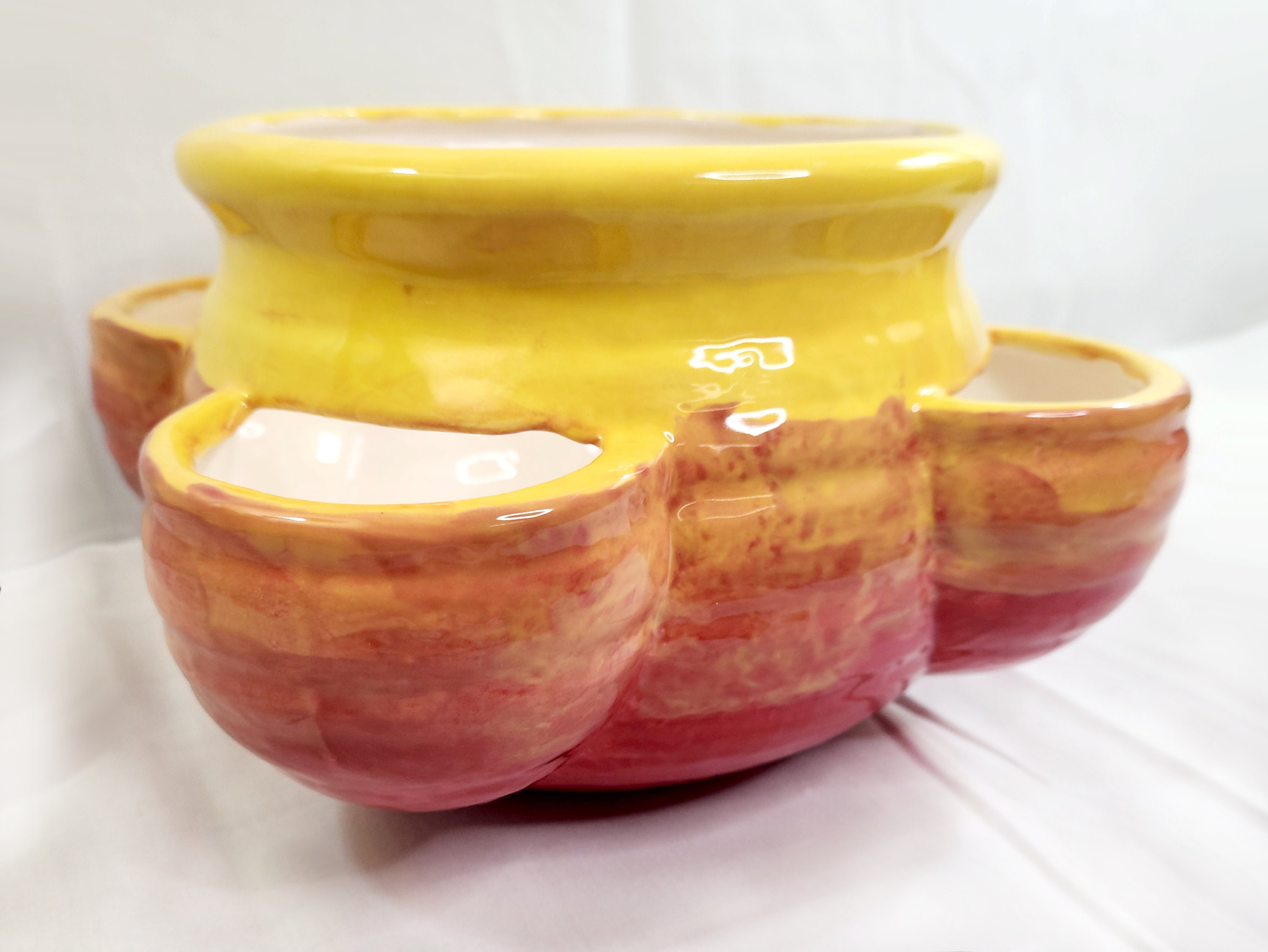 Ceramic Multi-Pocketed Strawberry Planter Pot - NO DRAINAGE HOLES