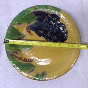 Terra Cotta Ceramic Grape Vine Plate or Platter