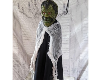 Vintage hanging mini Frankenstein Halloween prop home decor table office