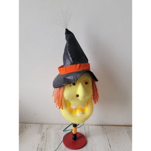 Dept 56 fiber optic Witch head 2003 Halloween home decor