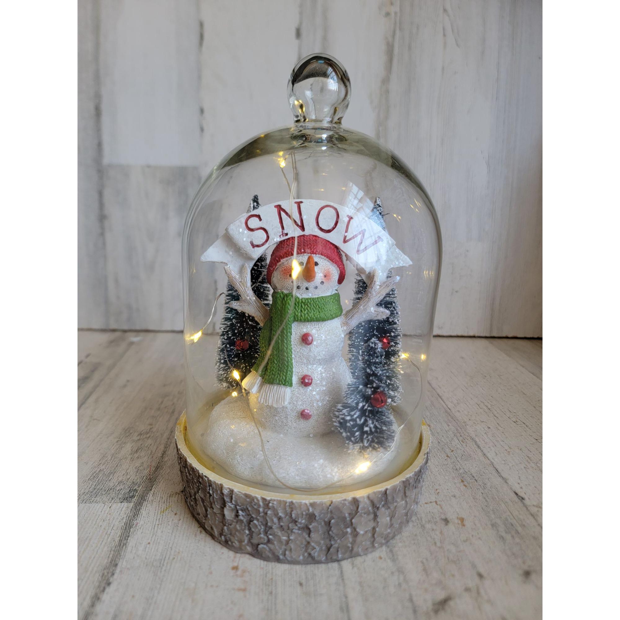 スノードーム、雪だるま、ライトアップツリー、クリスマス、キラキラ